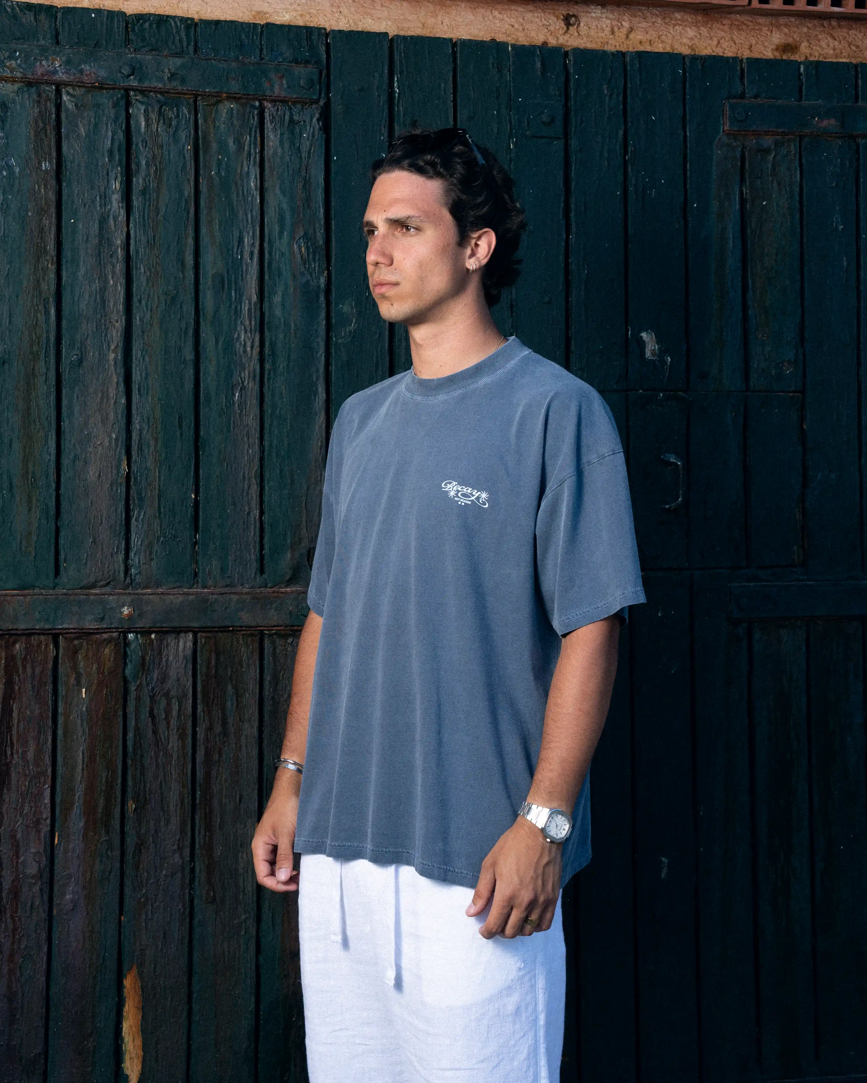 Flowers T-Shirt Blue - Image 7
