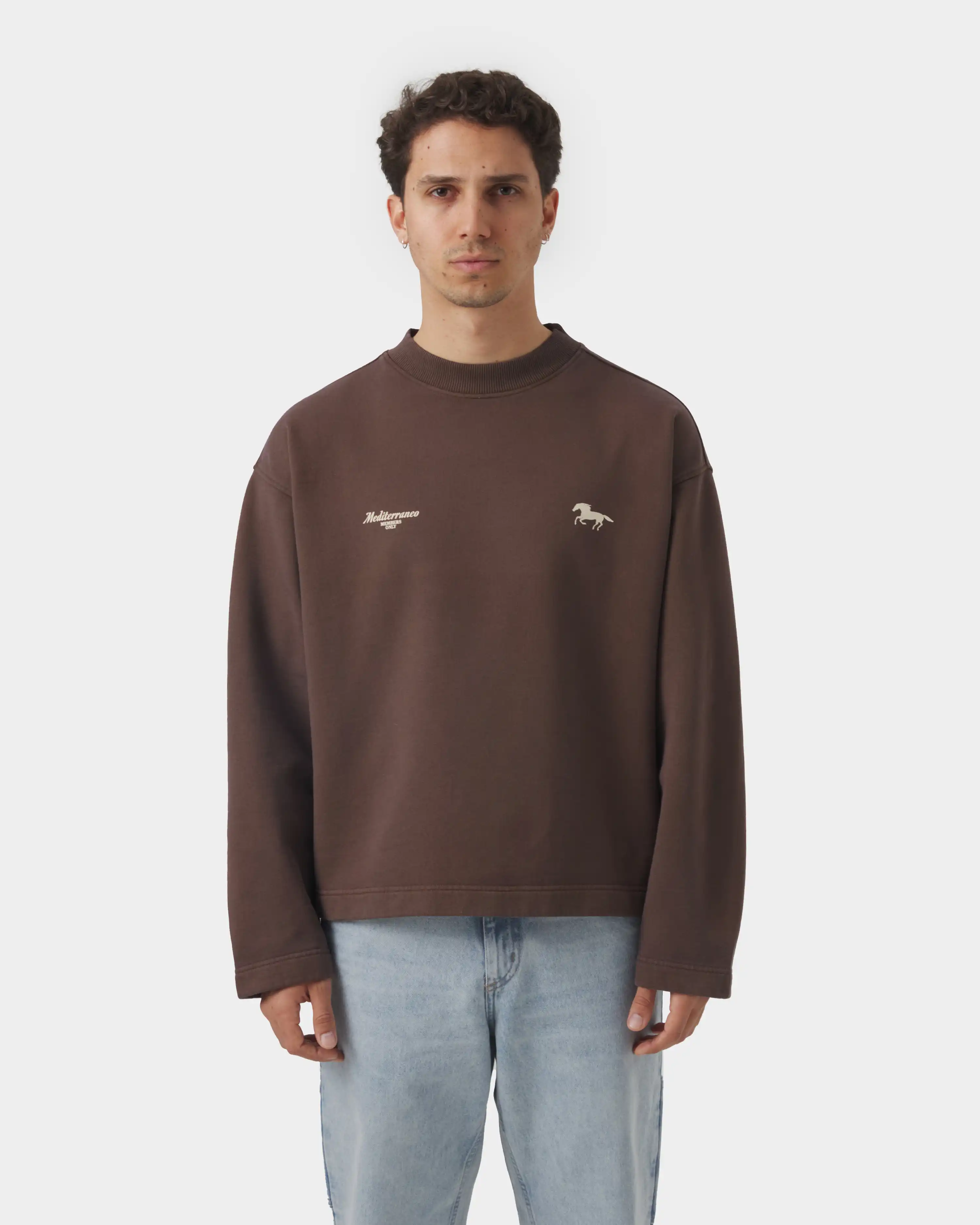 Race Track Crewneck Brown - Image 5