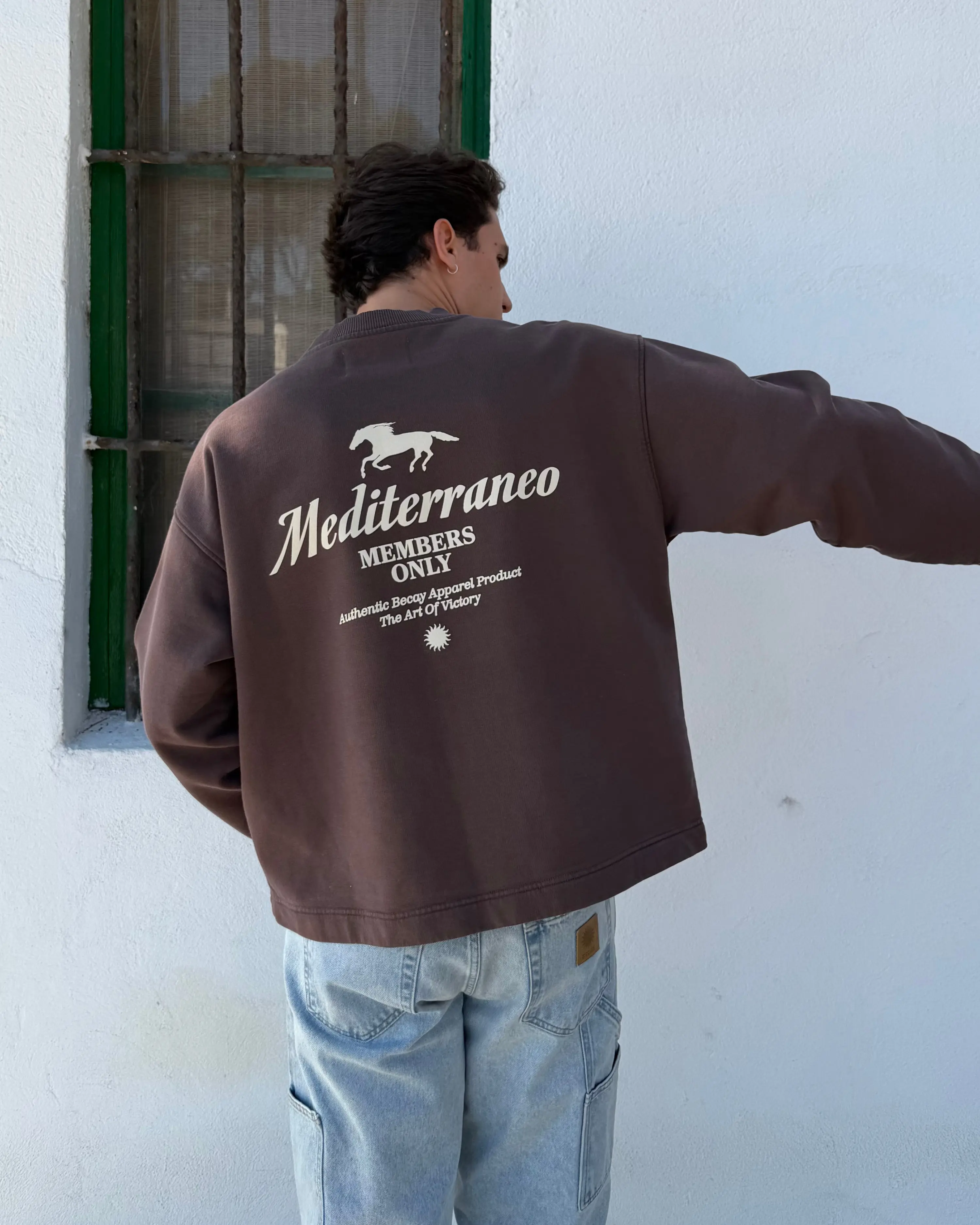 Race Track Crewneck Brown - Image 6
