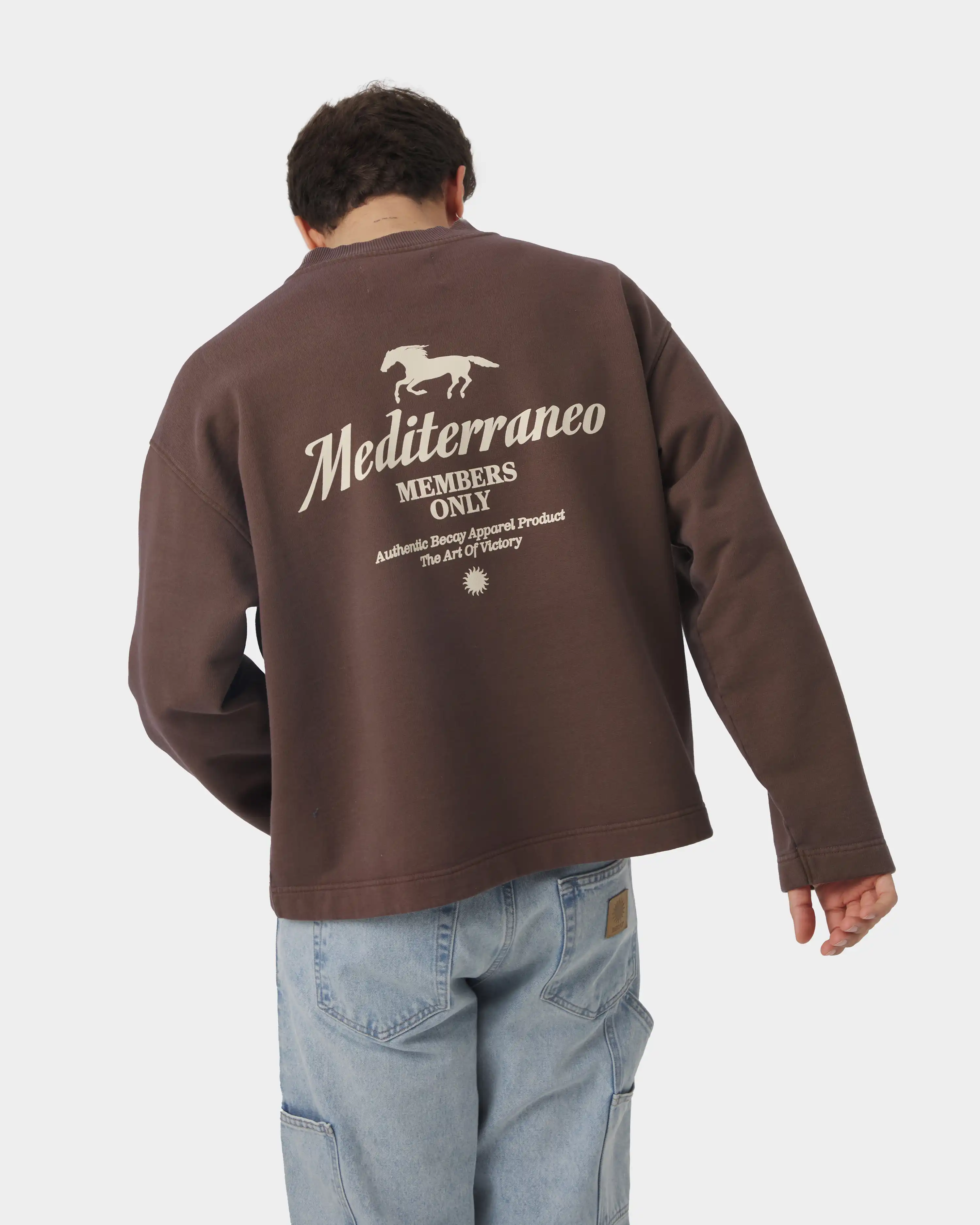 Race Track Crewneck Brown - Image 8